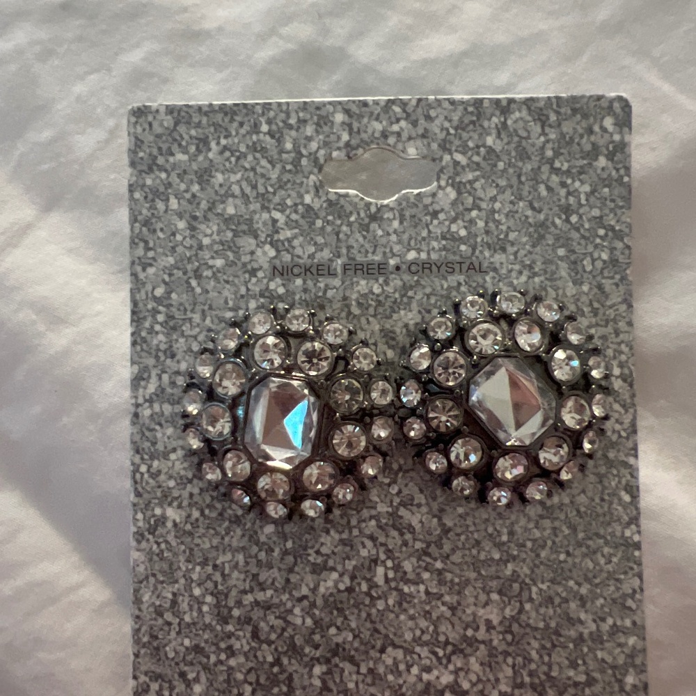 Silver Crystal earrings